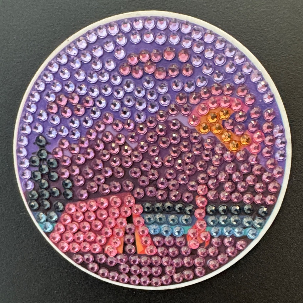 ✨ Handcrafted Diamond Art Magnet Set – Cozy Coffee & Camping Night - Set of 2 - Picture 4 of 7